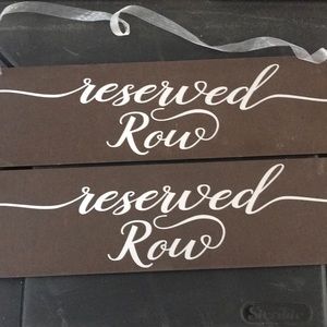 Reserved Row Signs